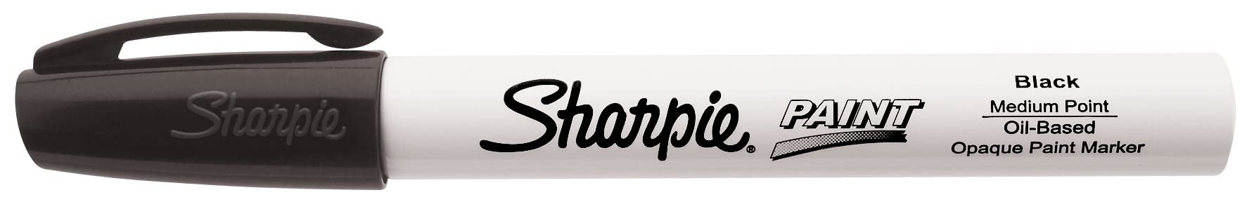 Sharpie Oil-Based Paint Marker, Medium Point, Black, 1 Count - Great for Rock Painting