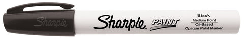 Sharpie Oil-Based Paint Marker, Medium Point, Black, 1 Count - Great for Rock Painting