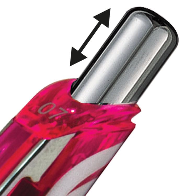 Pentel BL77 EnerGel 0.7mm Retractable Liquid Gel Roller Pen - Pink Ink (BL77-P)