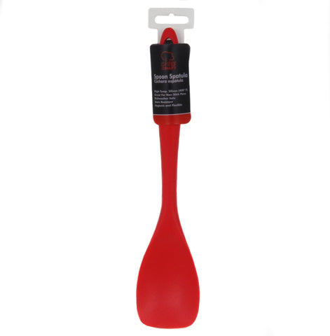 Chef Craft Premium Silicone Spoon Spatula, 11.5 inch, Red