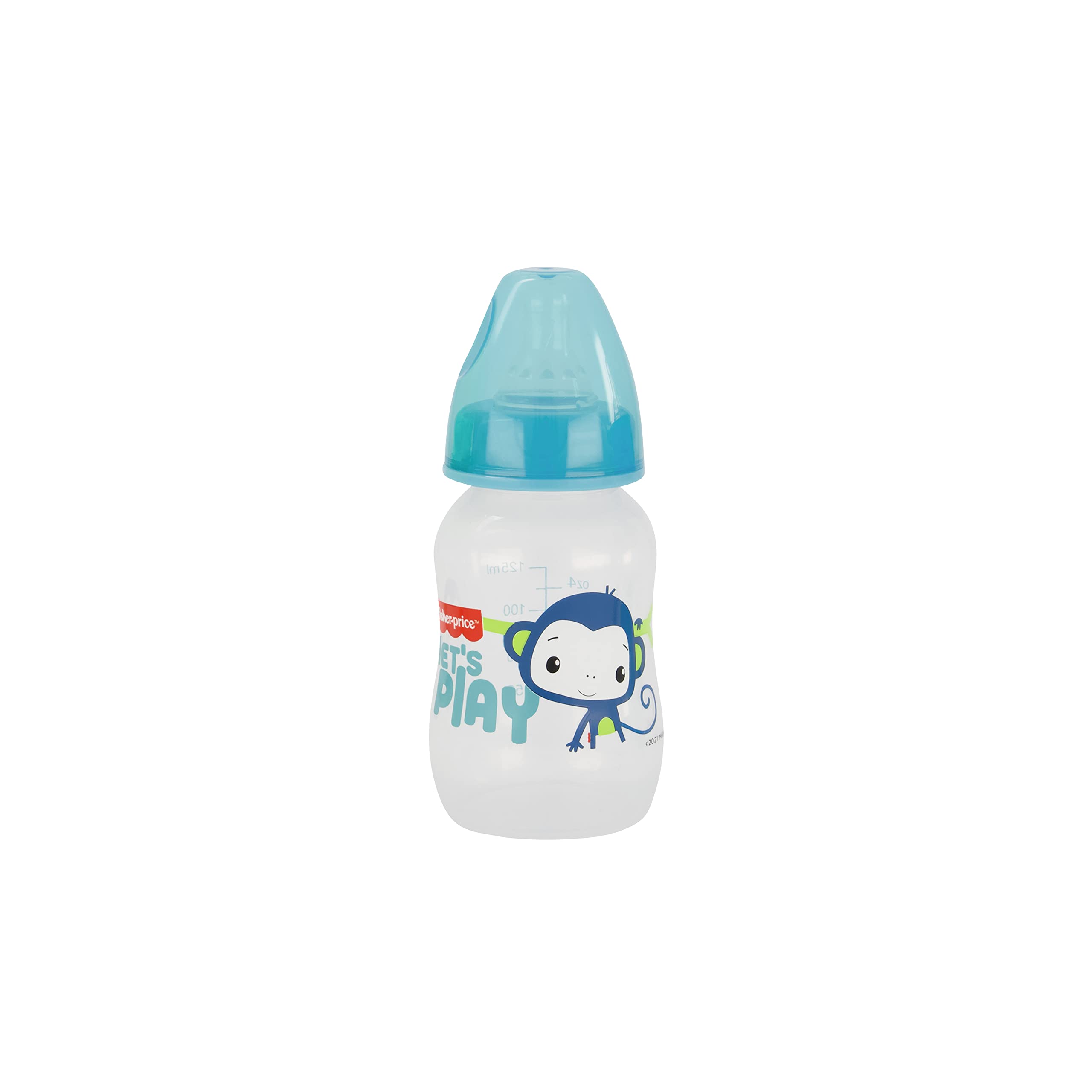 Cudlie Fisher Price 3 Pack Bottles, 5 Ounce, Newborn Baby Bottles, Quality Bottles for Newborn Babies, Monkey Print