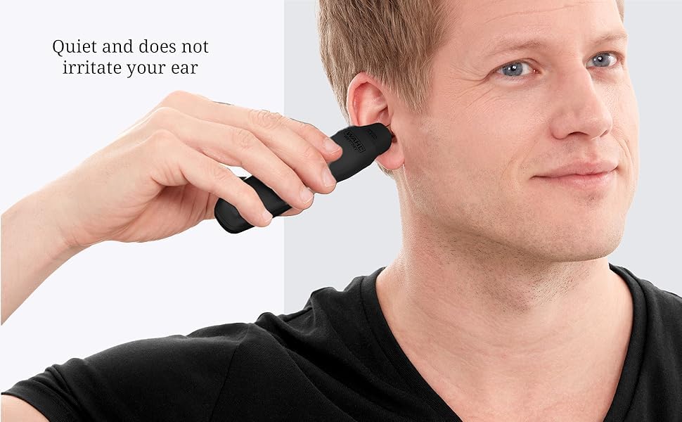 Wahl 5567-500 Ear, Nose and Brow Wet/Dry Battery Trimmer, Black