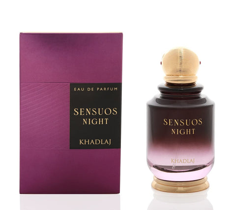 Khadlaj Sensuos Night Eau de Parfum Spray for Unisex, 3.4 Ounce
