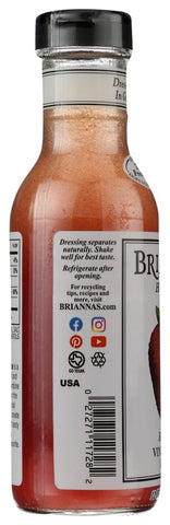 Briannas Vinaigrette Dressing Blush Wine, Size: 12 Oz (Pack of 3)