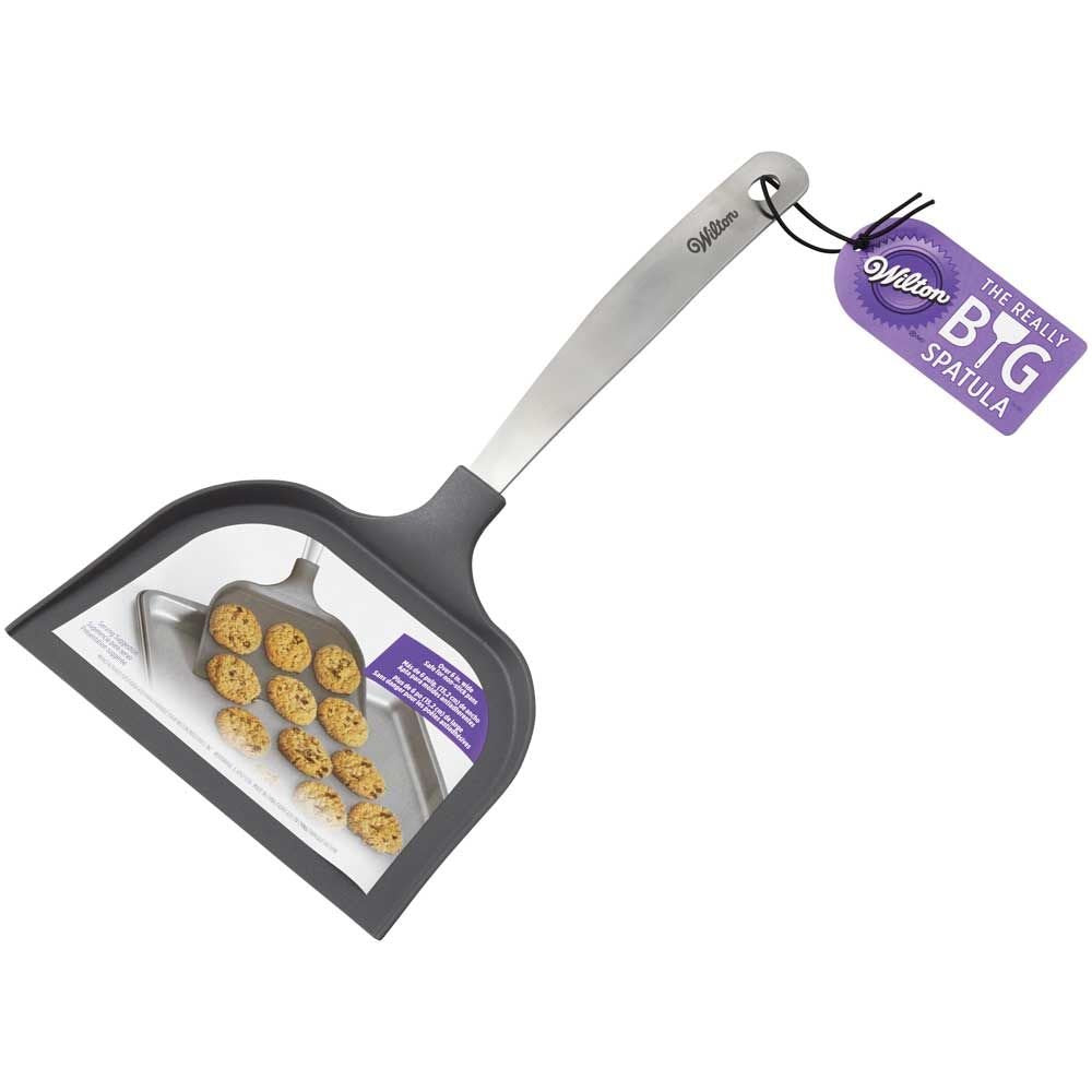 Wilton Really Big, Extra Wide Spatula For Kitchen Use With Stainless Steel Handle, Cookie Spatula (Gray)