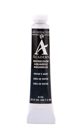 Grumbacher Academy Watercolor Paint, 7.5ml/0.25 Ounce, Payne's Gray (A156)