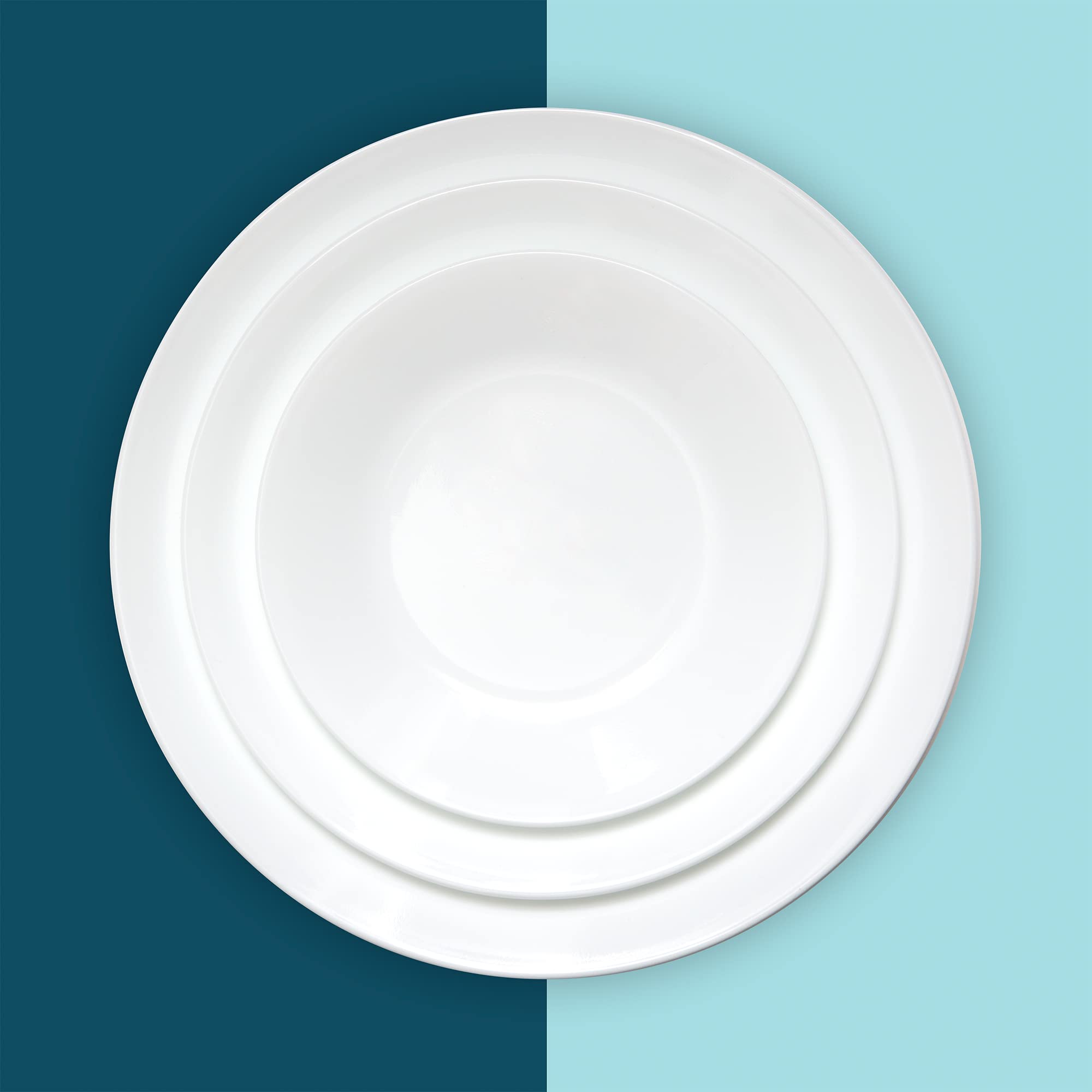 Corelle Vitrelle 6.75" Salad Appetizer Plate Set, Triple Layer Glass and Chip Resistant, Lightweight Round Plates, 1-Piece Winter Frost White