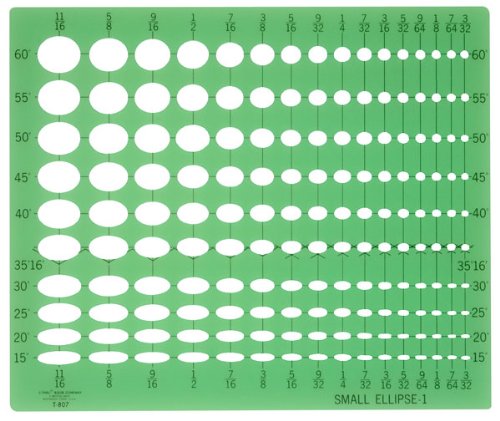 Westcott Small Ellipse Template #1 (T-807)