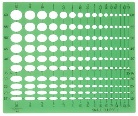 Westcott Small Ellipse Template #1 (T-807)
