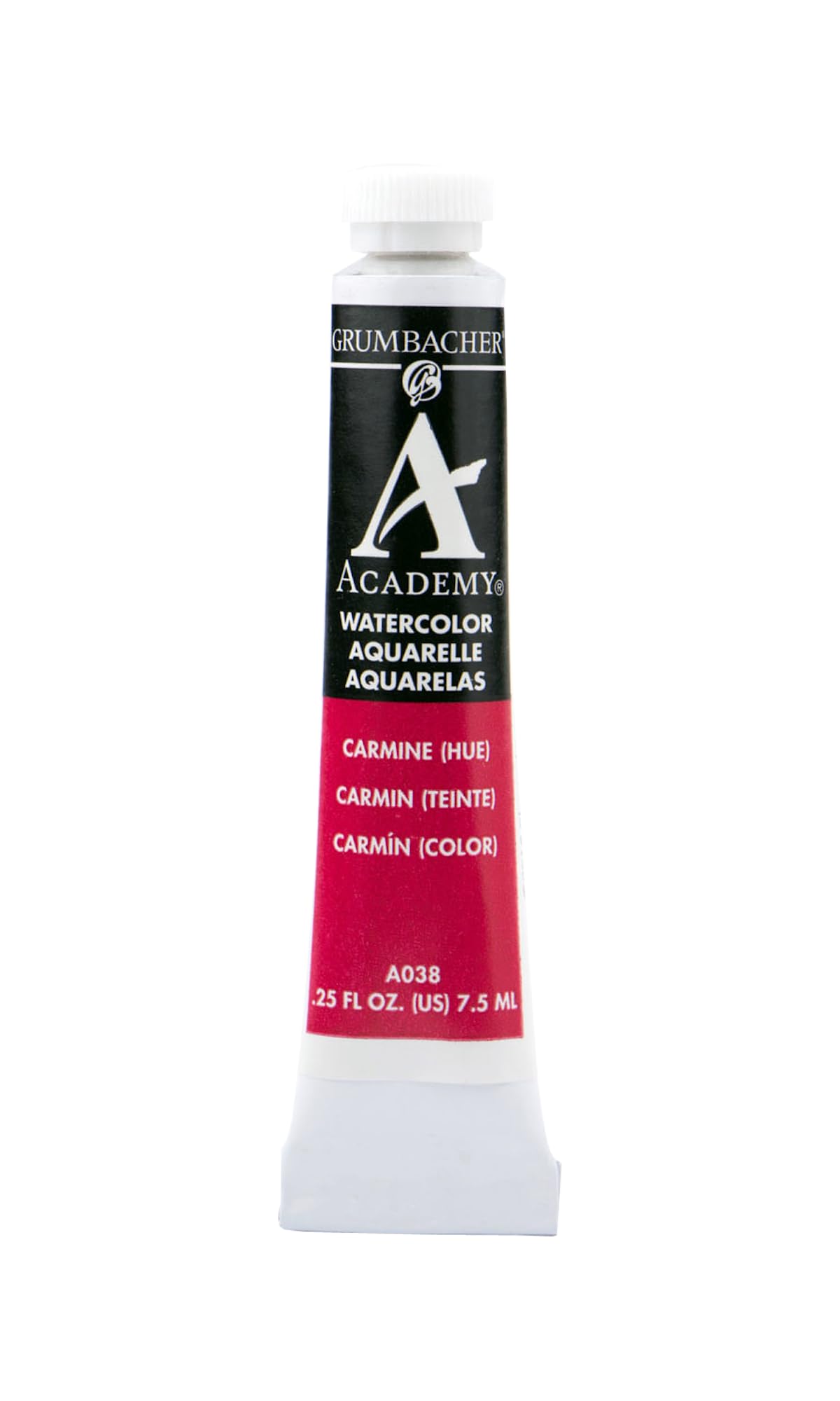 Grumbacher Academy Watercolor Paint, 7.5ml/0.25 Ounce, Carmine Hue (A038)