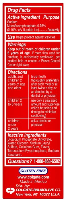 Colgate Cavity Protection Toothpaste, Creat Regular Flavor, Travel Size 1 oz (28g) - Pack of 10