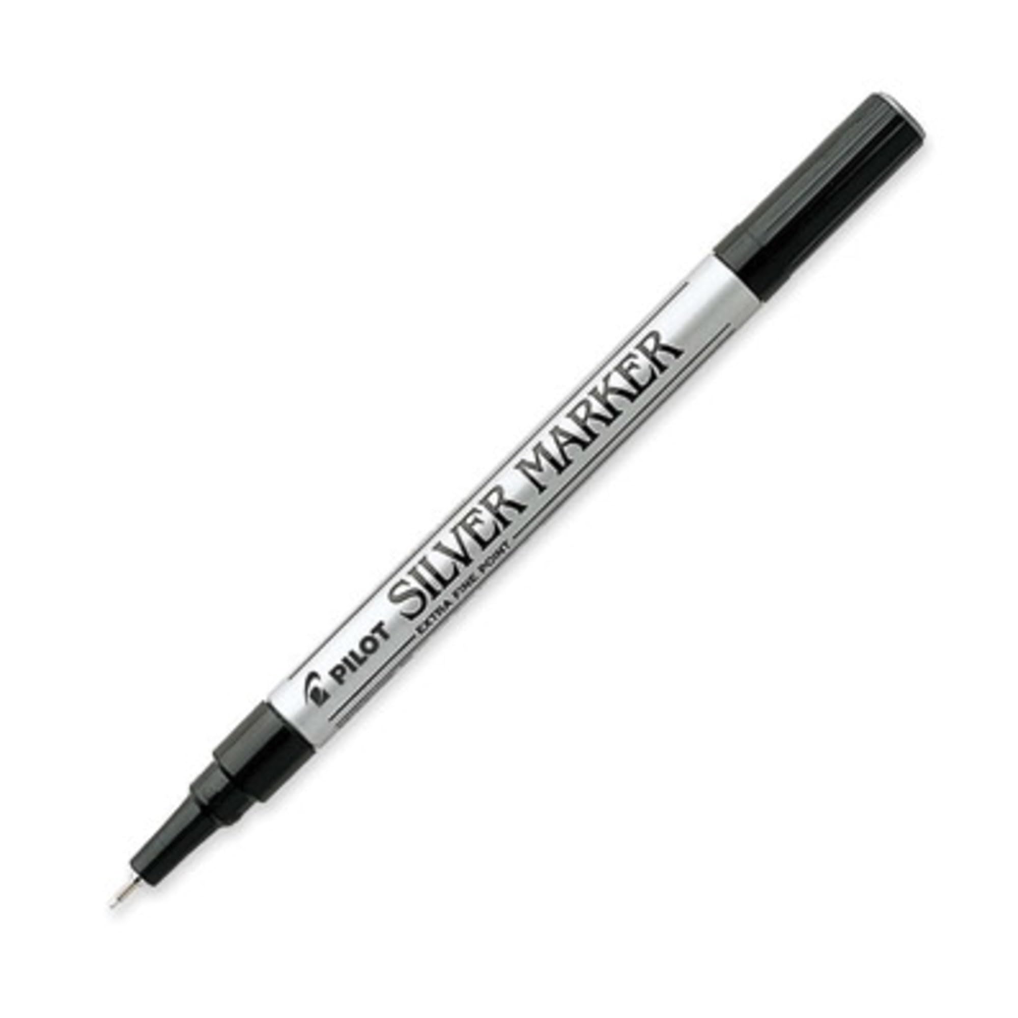 Pilot Extra Fine Point Permanent Markers, Marker Pens, Silver Ink, 1 Count (Pack of 1)