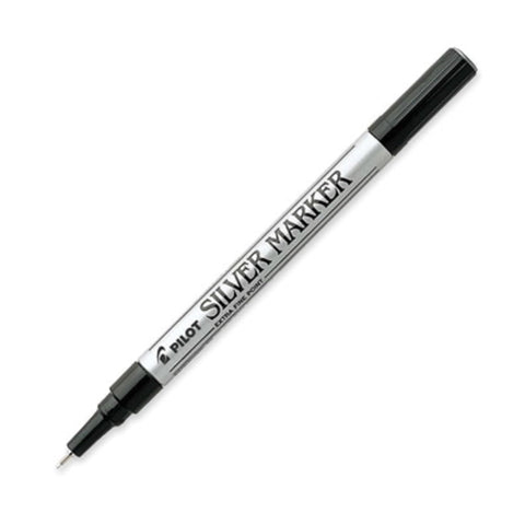 Pilot Extra Fine Point Permanent Markers, Marker Pens, Silver Ink, 1 Count (Pack of 1)