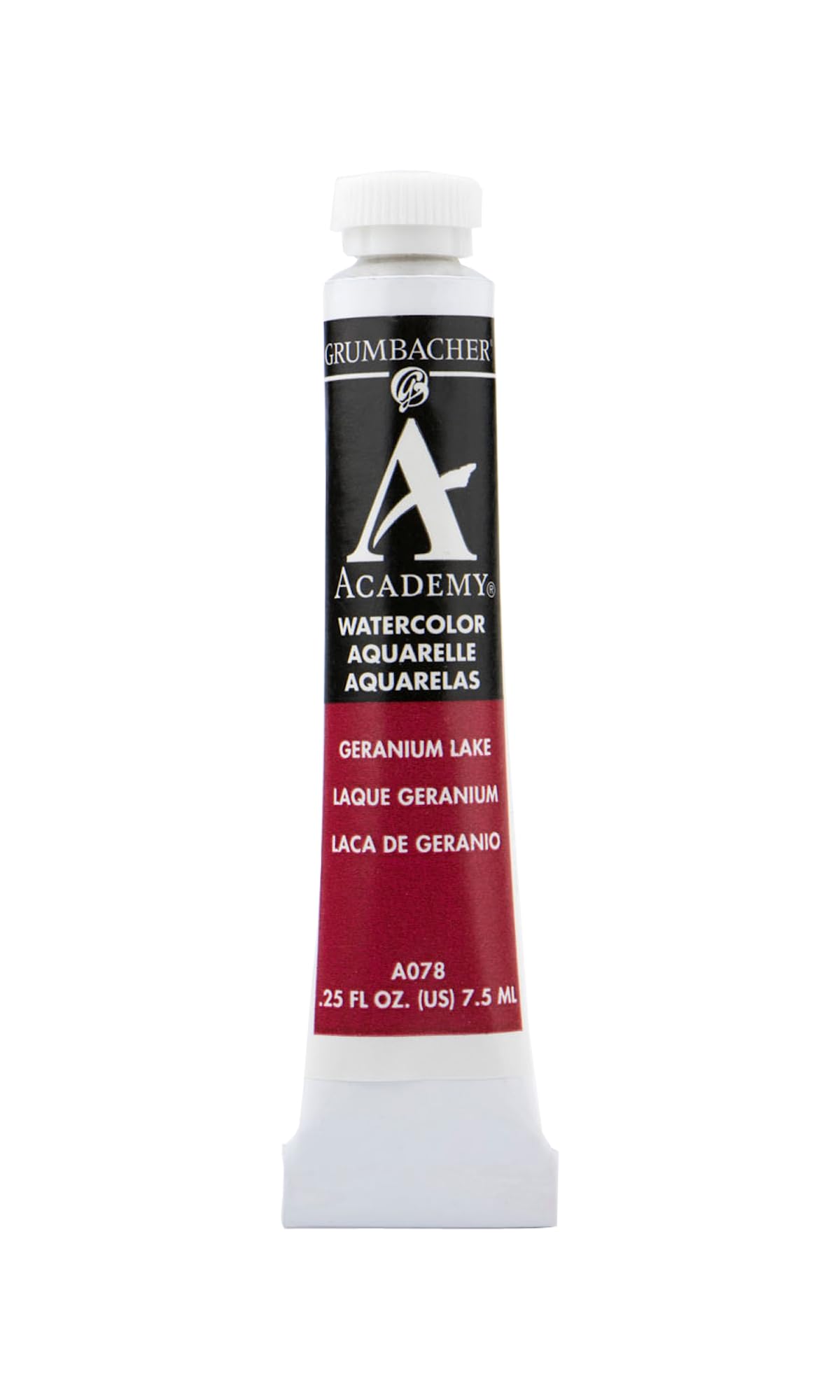 Grumbacher Academy Watercolor Paint, 7.5ml/0.25 Ounce, Geranium Lake (A078)
