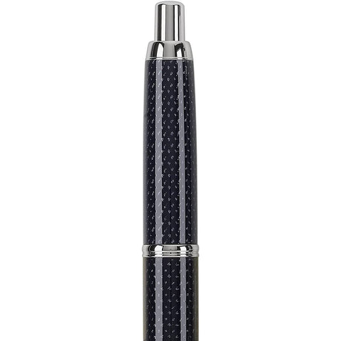 PILOT Vanishing Point Collection Refillable & Retractable Fountain Pen, Blue Carbonesque Barrel with Rhodium Accents, Blue Ink, Broad Nib (60349)