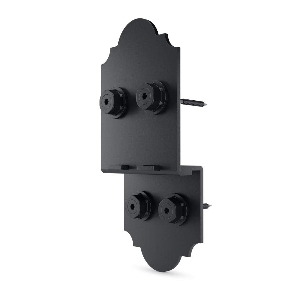 OZCO OWT-Lite Laredo Sunset Post-to-Beam Connectors, 8", Steel, Powder Coated Finish, Black, 2 Pieces