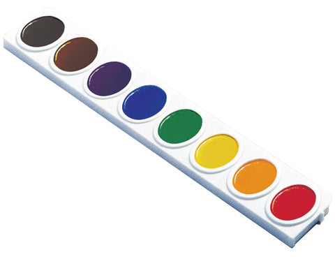 Prang Semi-Moist Watercolors Oval Pan Refills Set