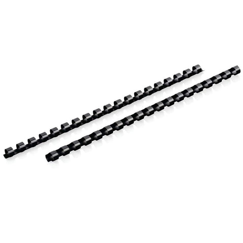 Mead CombBind Binding Spines/Spirals/Coils/Combs, 3/8", 55 Sheet Capacity, Black, 125 Pack (4000132)