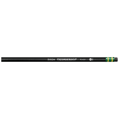 Ticonderoga Wood-Cased Pencils, Unsharpened, #2 HB Soft, Black, 12 Count