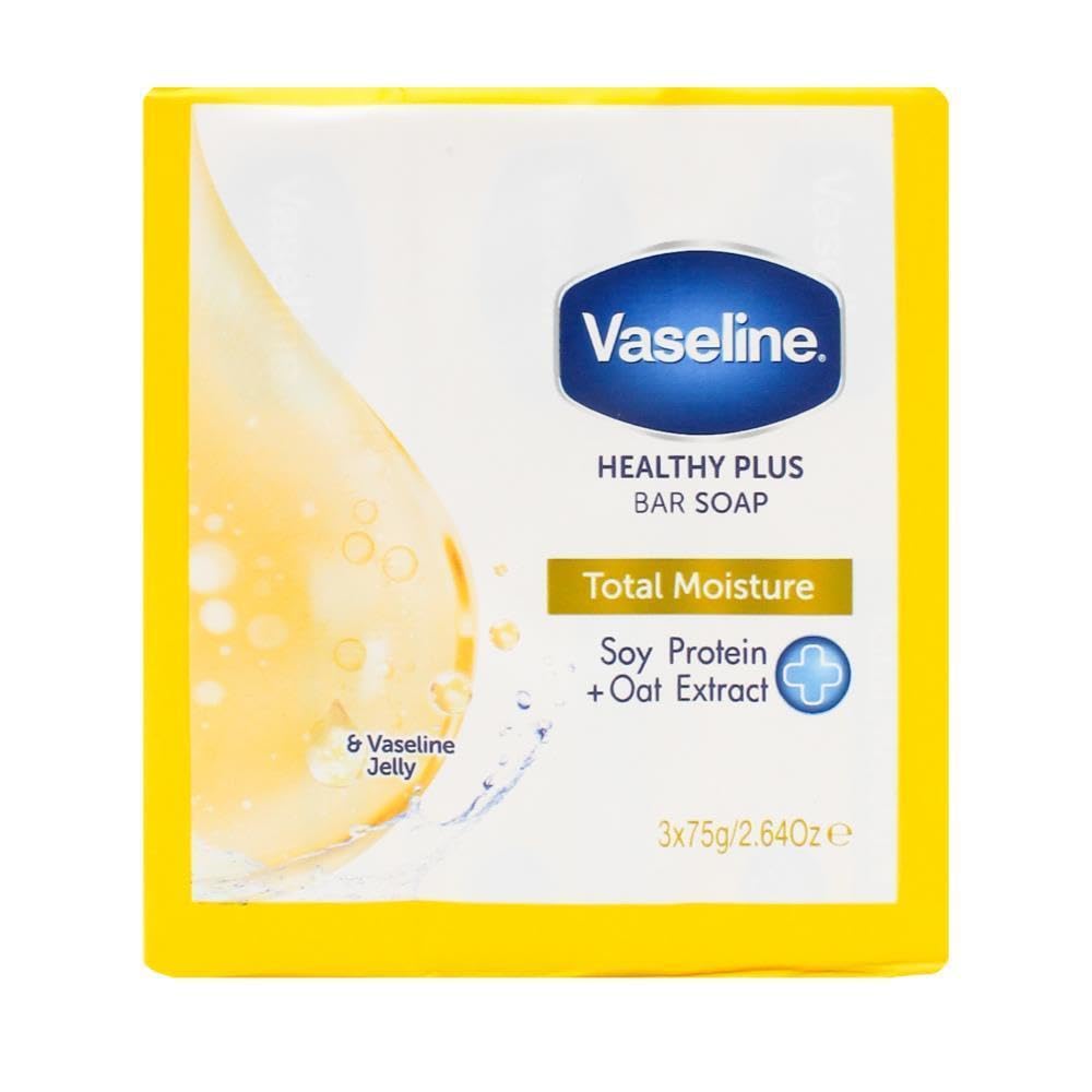Vaseline Healthy Plus Bar Soap Total Moisture - 3 x 75 gram