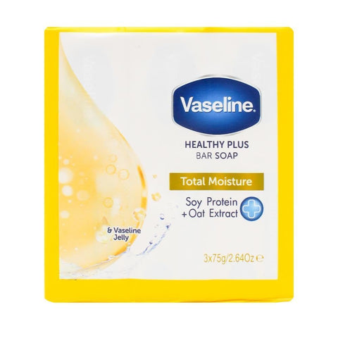 Vaseline Healthy Plus Bar Soap Total Moisture - 3 x 75 gram