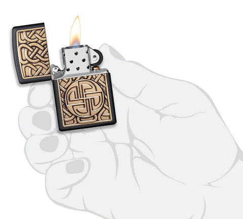 Zippo Norse Emblem Design Pocket Lighter