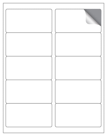 MACO Laser/Ink Jet White COVER-ALL Shipping Labels, 2" x 4", 10 per Sheet, 250 per Pack (ML-1025)