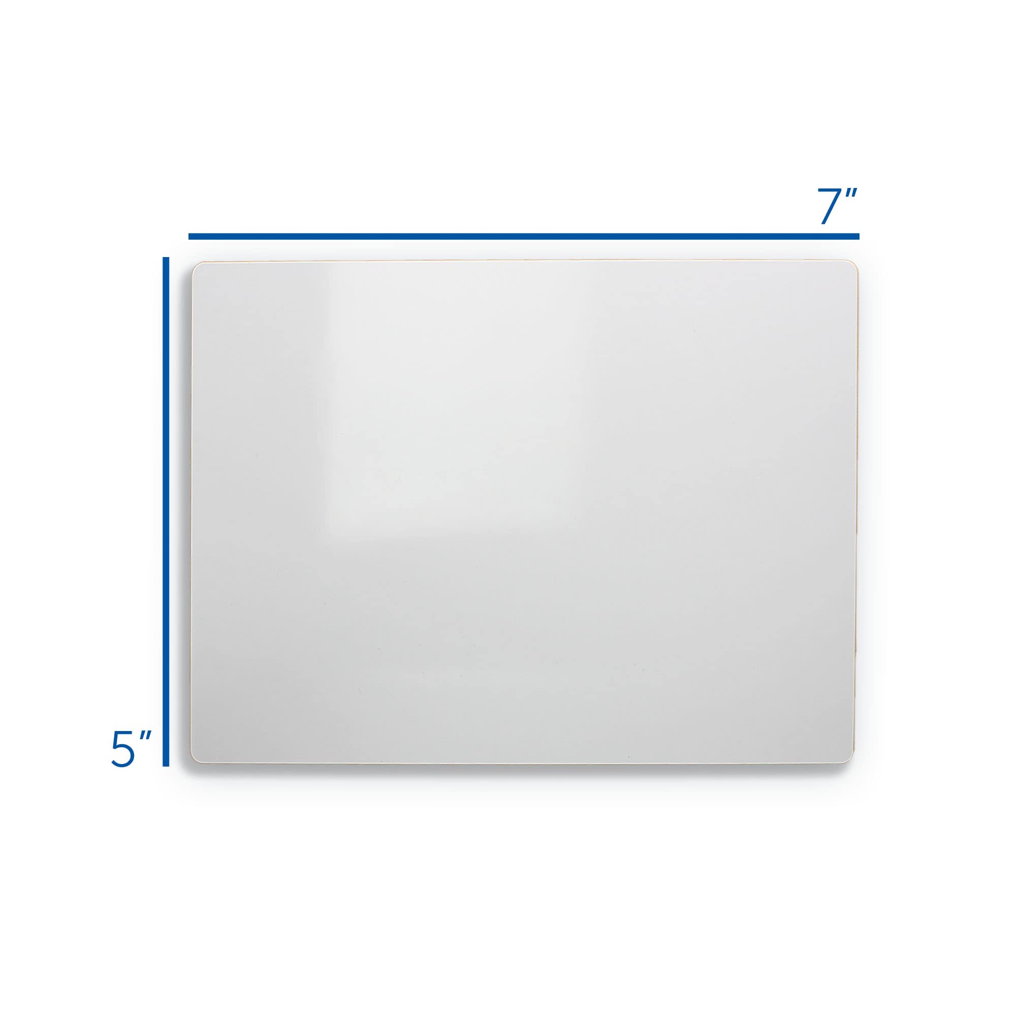 Flipside Products 5" x 7" Dry Erase White Boards, Classroom Pack, Single-Sided Lapboard for Class, Reusable for Group Participation - 24 Pack