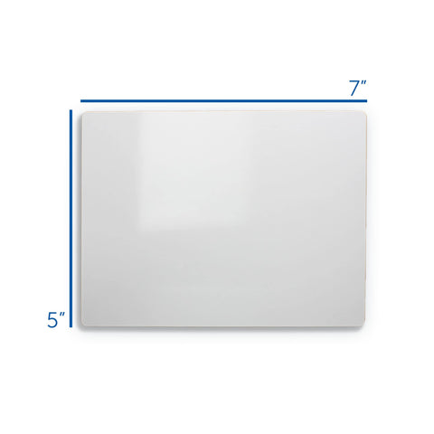Flipside Products 5" x 7" Dry Erase White Boards, Classroom Pack, Single-Sided Lapboard for Class, Reusable for Group Participation - 24 Pack