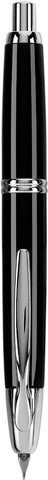 PILOT Vanishing Point Collection Refillable & Retractable Fountain Pen, Black Barrel with Rhodium Accents, Blue Ink, Extra Fine Nib (60341)