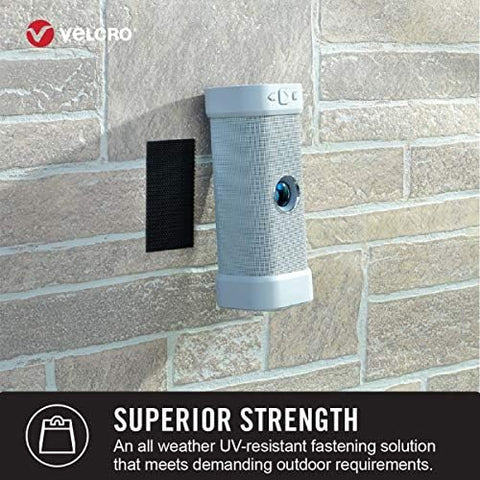 VELCRO Brand Outdoor Heavy Duty Strips | 4in x 1in (10Pk) | Holds 15 lbs | Black Extreme Hook and Loop Tape Industrial Strength Adhesive | Weather Resistance for Rough Surfaces (91841)
