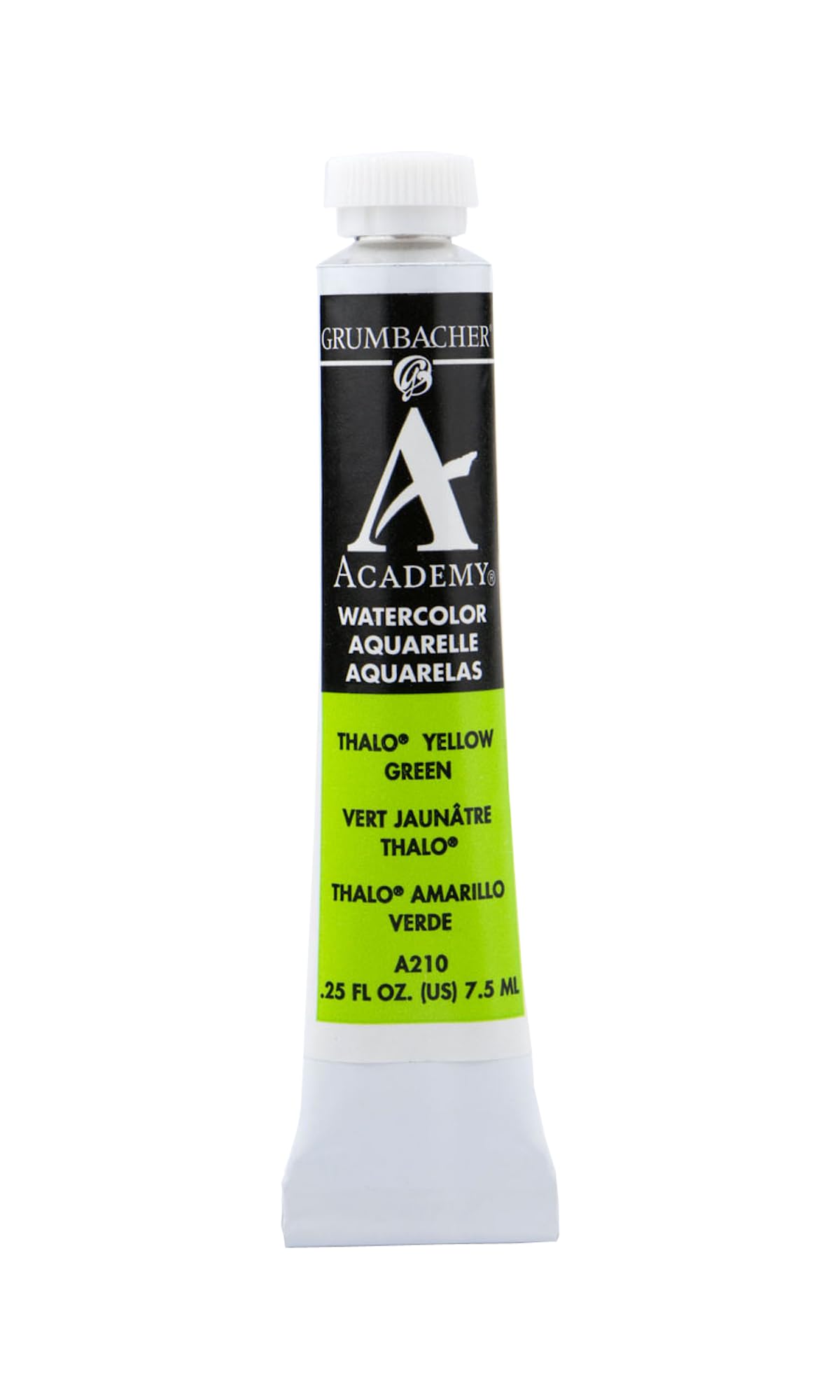 Grumbacher Academy Watercolor Paint, 7.5ml/0.25 Ounce, Thalo Yellow Green (A210)