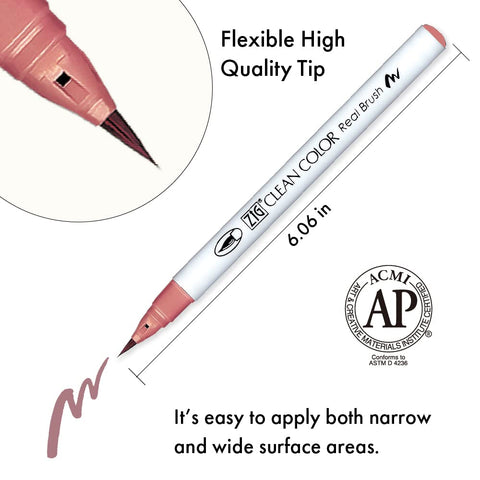 Kuretake ZIG CLEAN COLOR Real Brush 6 colors set Smoky Colors