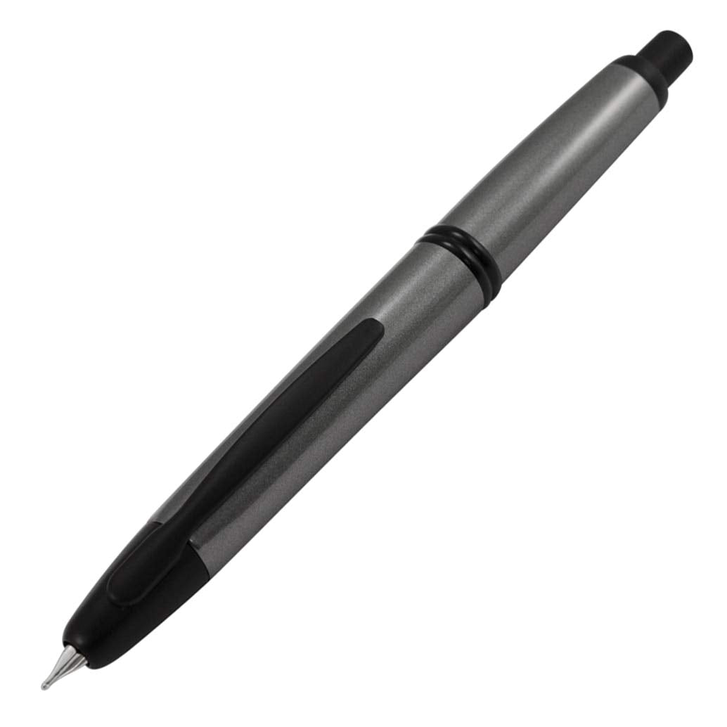 PILOT Vanishing Point Collection Refillable & Retractable Fountain Pen, Gun Metal Gray Barrel with Matte Black Accents, Blue Ink, Medium Nib (60584)