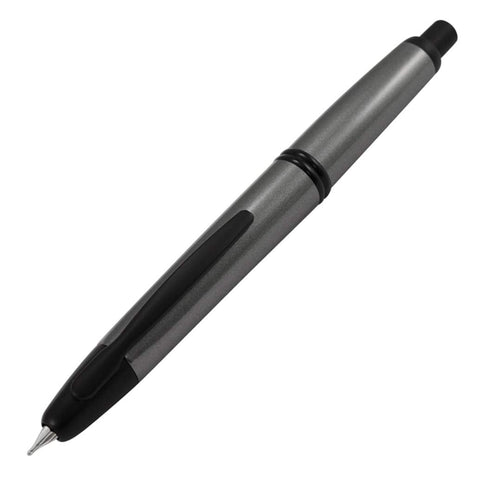 PILOT Vanishing Point Collection Refillable & Retractable Fountain Pen, Gun Metal Gray Barrel with Matte Black Accents, Blue Ink, Broad Nib (60585)