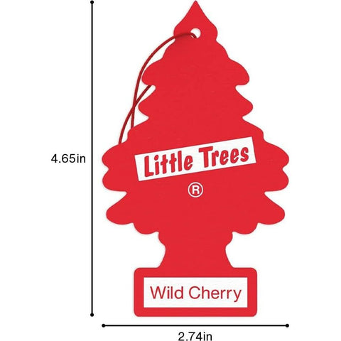 LITTLE TREES Car Air Freshener | Hanging Paper Tree for Home or Car | Wild Cherry | Single Tree per Package