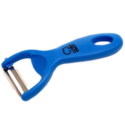 Chef Craft Classic Stainless Steel Blade with Plastic Handle Vegetable Peeler, 5.5 inch, Blue