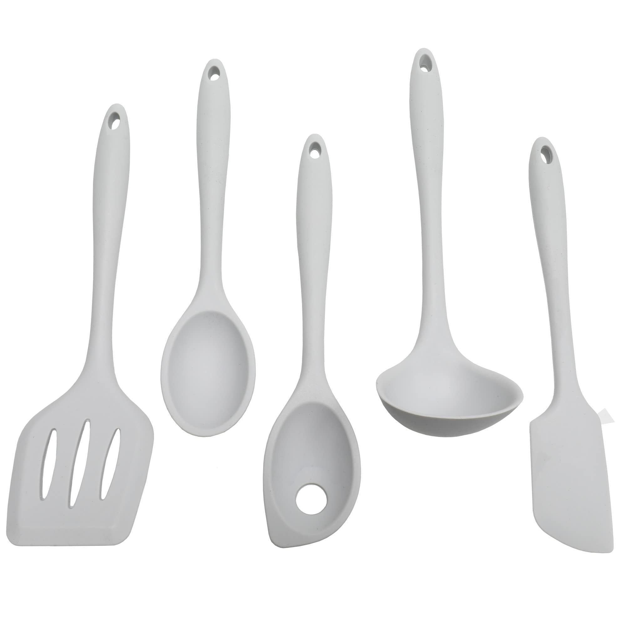 Chef Craft Premium Silicone Cooking Ladle, 11.25 inch, Gray