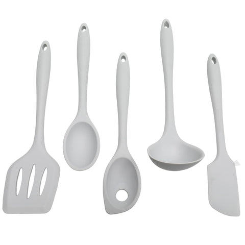 Chef Craft Premium Silicone Cooking Ladle, 11.25 inch, Gray