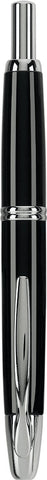 PILOT Vanishing Point Collection Refillable & Retractable Fountain Pen, Black Barrel with Rhodium Accents, Blue Ink, Extra Fine Nib (60341)