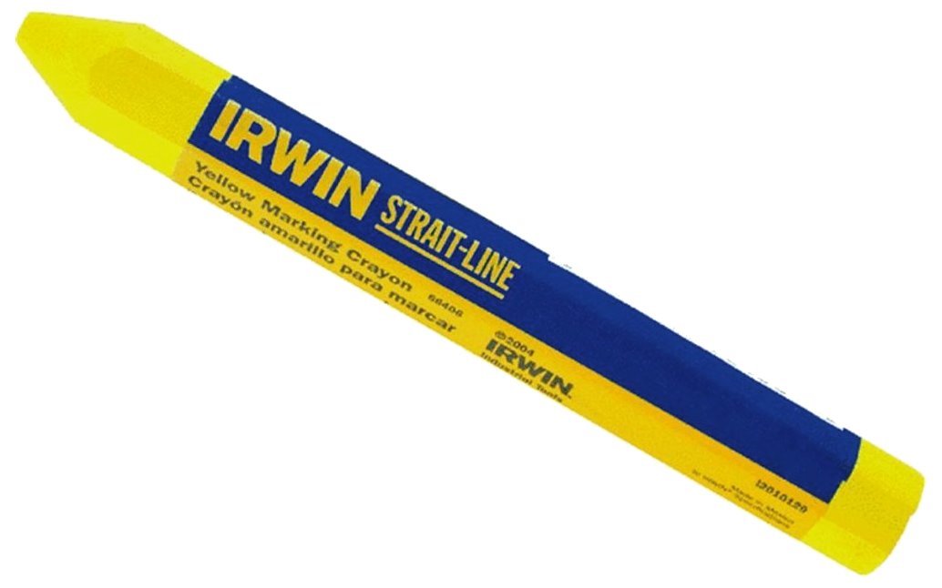 IRWIN Tools STRAIT-LINE Lumber Crayons, Yellow (66406)