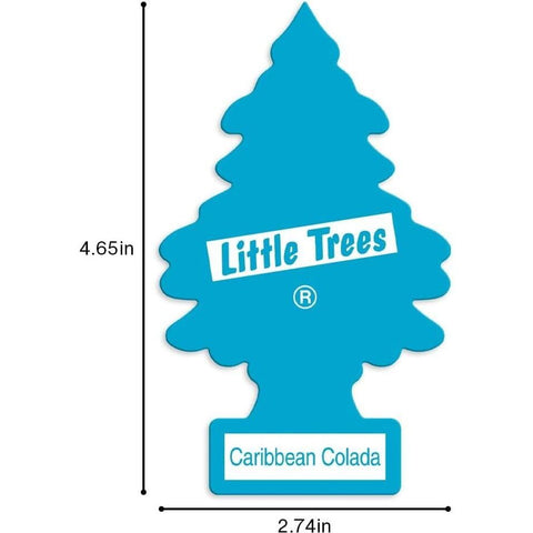 LITTLE TREES Car Air Freshener | Hanging Paper Tree for Home or Car | Caribbean Colada
