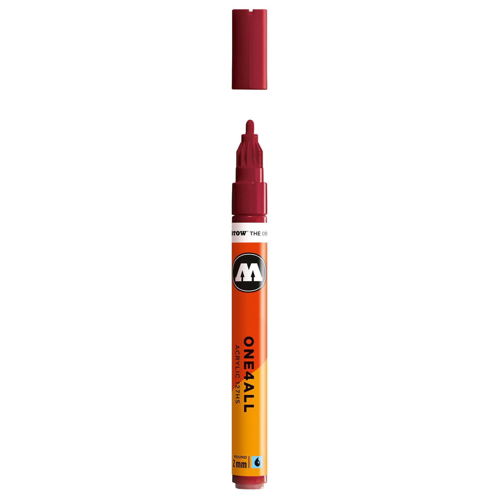 Molotow ONE4ALL Acrylic Paint Marker, 2mm, Burgundy, 1 Each (127.204)