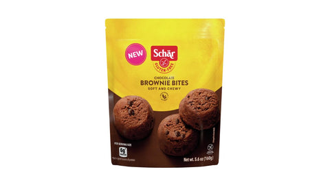 Schär Gluten-Free Chocolate Brownie Bites, 8-Pack – Crispy Wafer Center, Smooth Premium Chocolate, Non-GMO, No Artificial Preservatives, Perfect Snack or Dessert