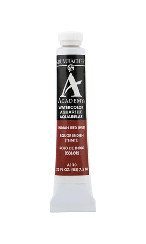 Grumbacher Academy Watercolor Paint, 7.5ml/0.25 Ounce, Indian Red Hue (A110)