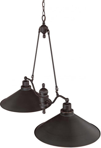 Nuvo Lighting 60/1703 Transitional Two Light Trestle from Bridgeview Collection in Bronze/Dark Finish, 40.00 inches