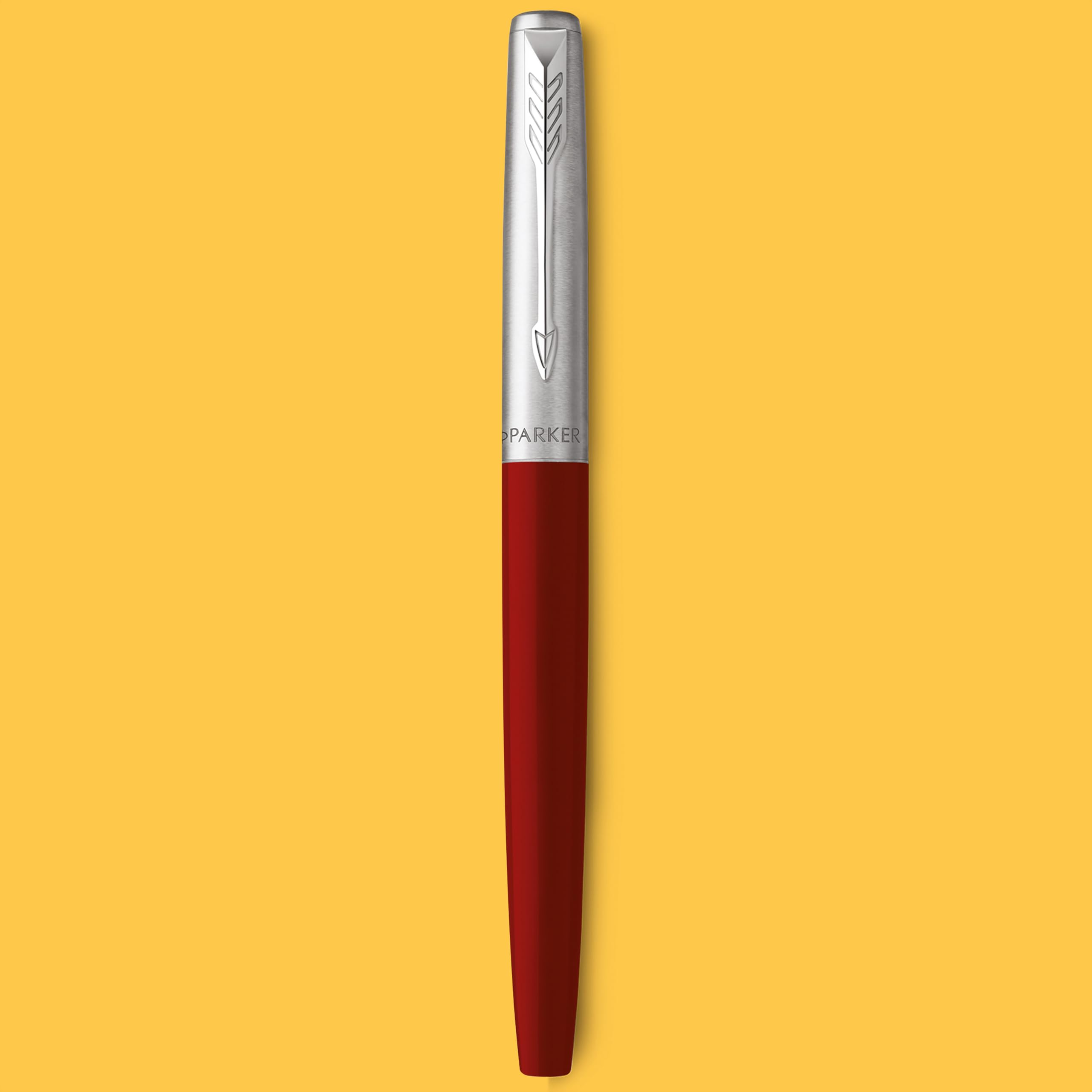 Parker Jotter Originals Fountain Pen, Classic Red Finish, Medium Nib, Blue & Black Ink