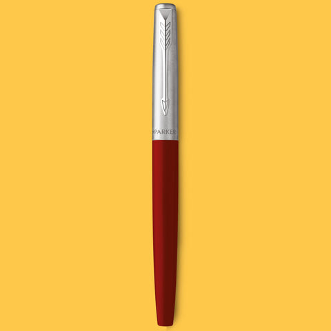 Parker Jotter Originals Fountain Pen, Classic Red Finish, Medium Nib, Blue & Black Ink