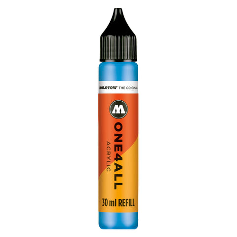 MOLOTOW ONE4ALL Acrylic Paint Refill, For ONE4ALL Paint Marker, Shock Blue Middle, 30ml Bottle, 1 Each (693.161)