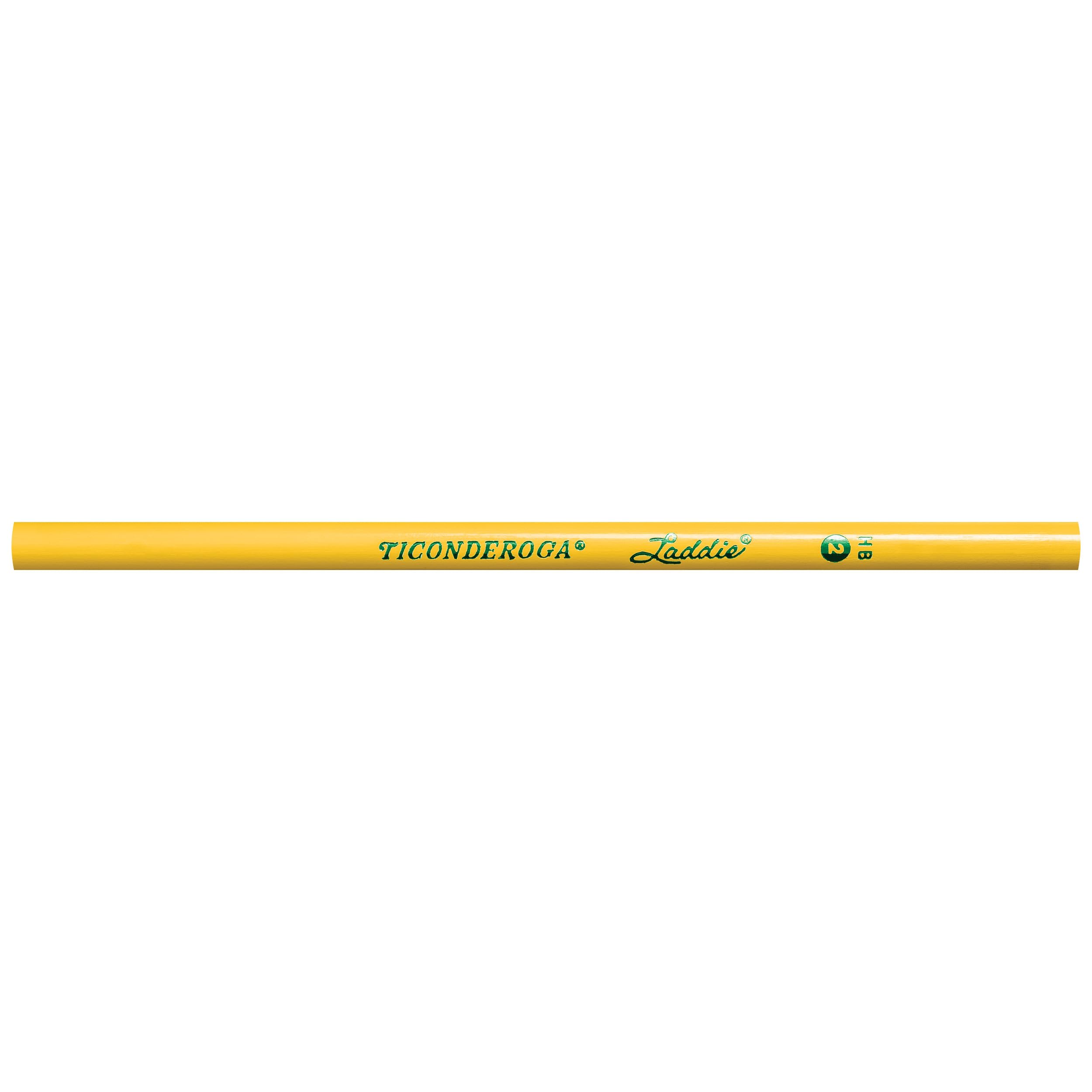 TICONDEROGA Laddie Pencils, Wood-Cased #2 HB Soft without Eraser, Yellow, 12-Pack (13040)